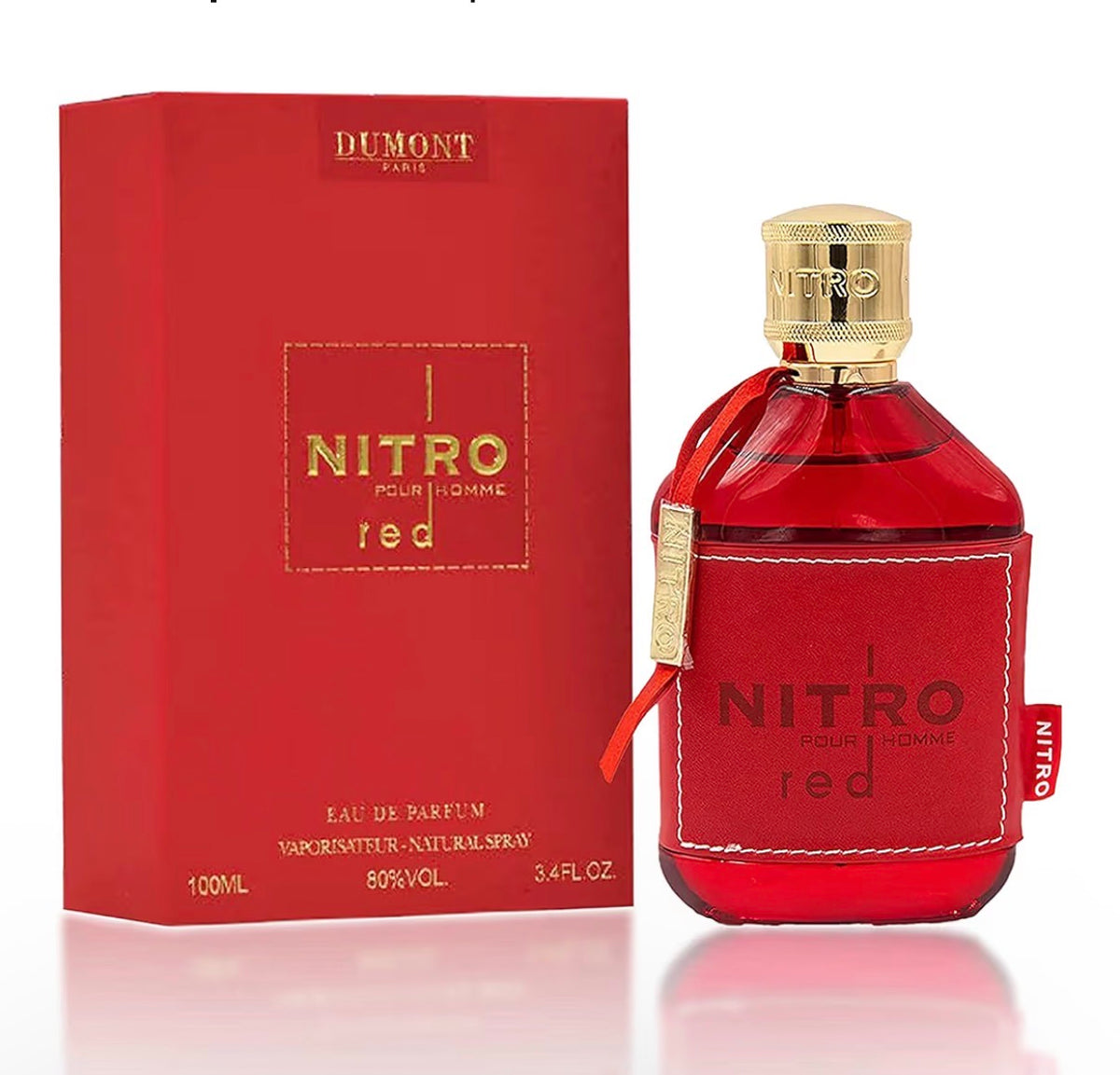 Dumont Nitro Red para hombre, frasco y caja de 100 ml